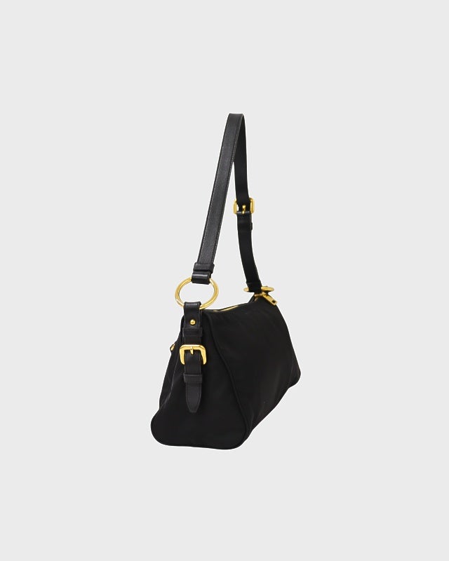 PRADA 三角ロゴ金具ナイロンレザーワンショルダーバッグ | Hedy