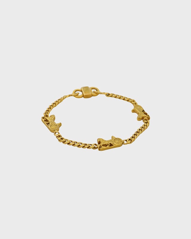 CELINE ブレスレット　馬車　ゴールド　3連 CELINE 馬車金具ブレスレット | Hedy
