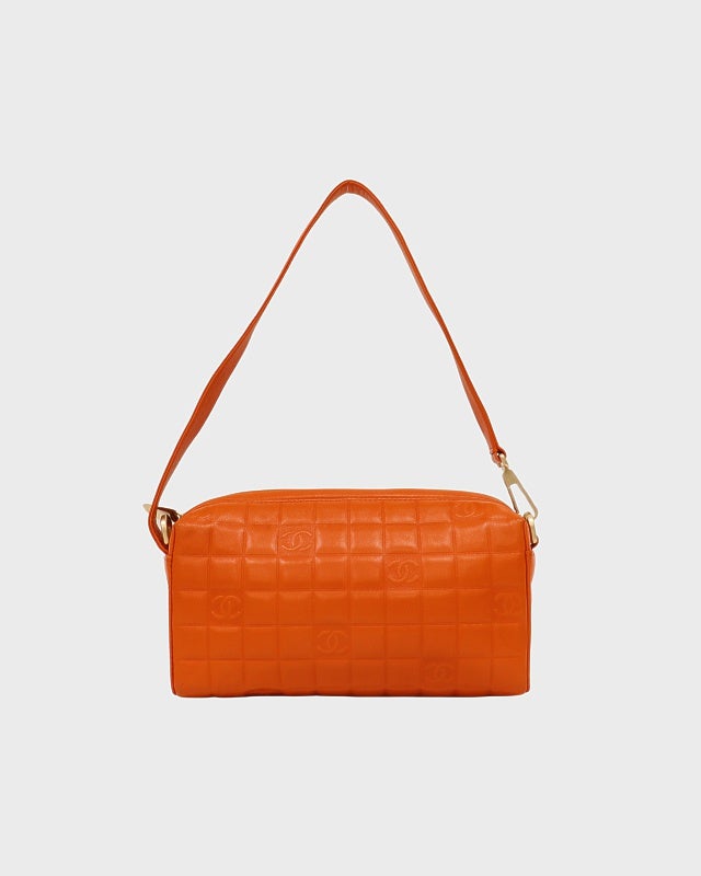 CHANEL チョコバーラムスキンワンショルダーバッグ | Hedy