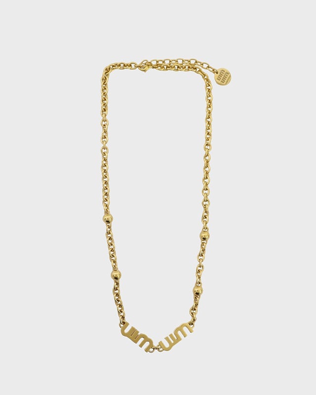 miu miu ロゴチェーンネックレス | Hedy