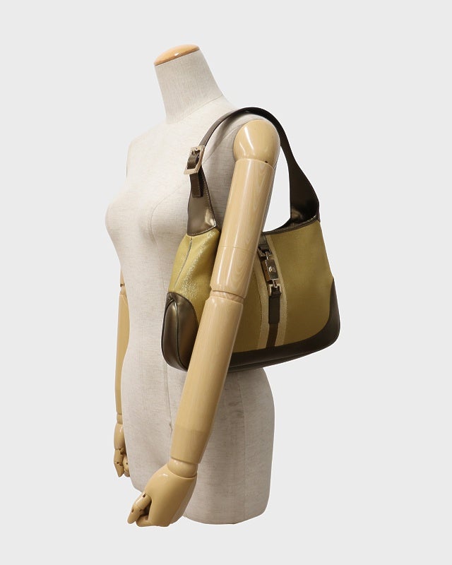 GUCCI ジャッキーキャンバスレザーワンショルダーバッグ | Hedy