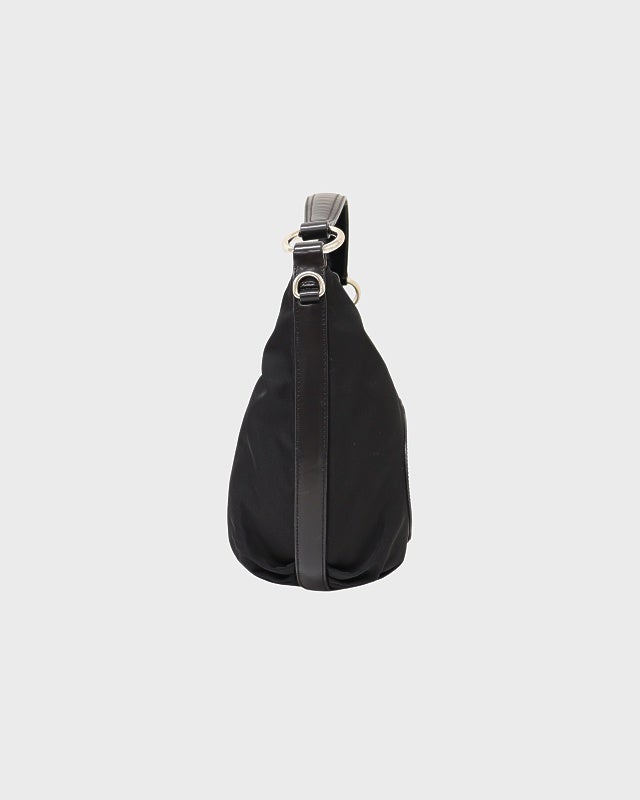 PRADA ロゴ刻印レザーナイロンワンショルダーバッグ | Hedy