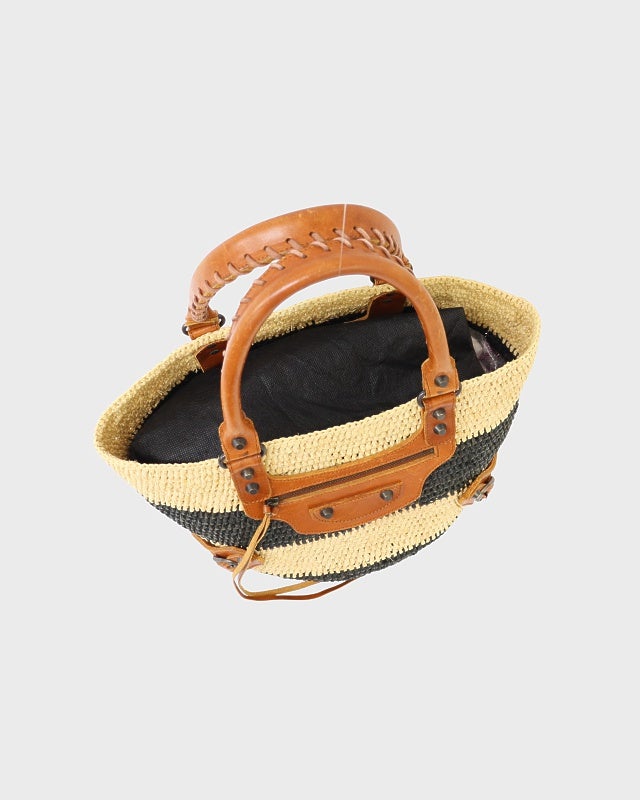 【値下げ】 ラフィアレザー バッグ BALENCIAGA ラフィアレザートートバッグ | Hedy