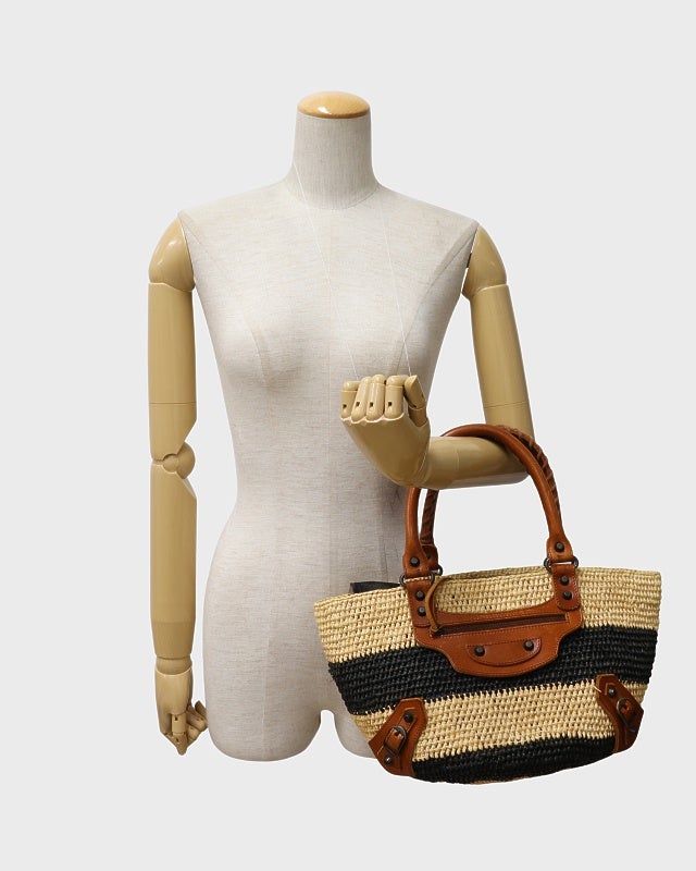 BALENCIAGA ラフィアレザートートバッグ | Hedy
