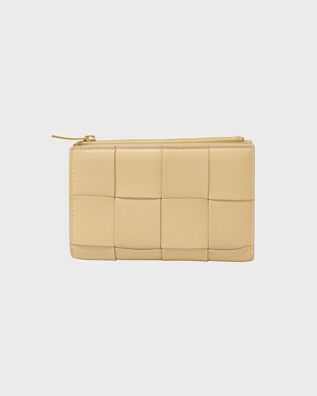 ボッテガヴェネタ　長財布　カセット　マキシイントレチャート　レザー　イエロー BOTTEGA VENETA マキシイントレチャートカセットレザーウォレット | Hedy