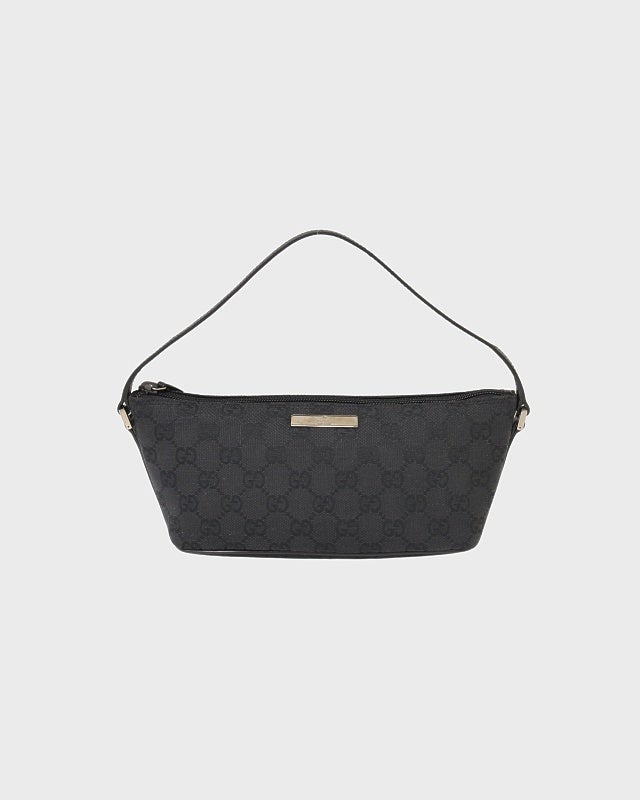 GUCCI GGキャンバス ミニハンドバッグ 黒 GUCCI GGキャンバスミニハンドバッグ | Hedy