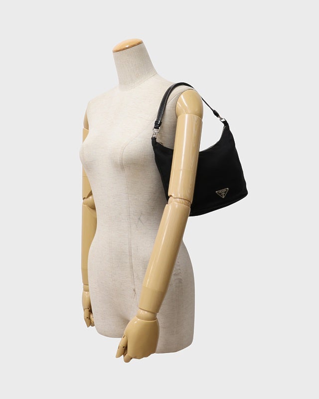 PRADA 三角ロゴ金具ナイロンレザーワンショルダーバッグ | Hedy