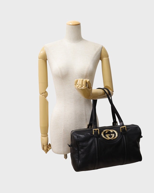 GUCCI インターロッキングレザーハンドバッグ | Hedy