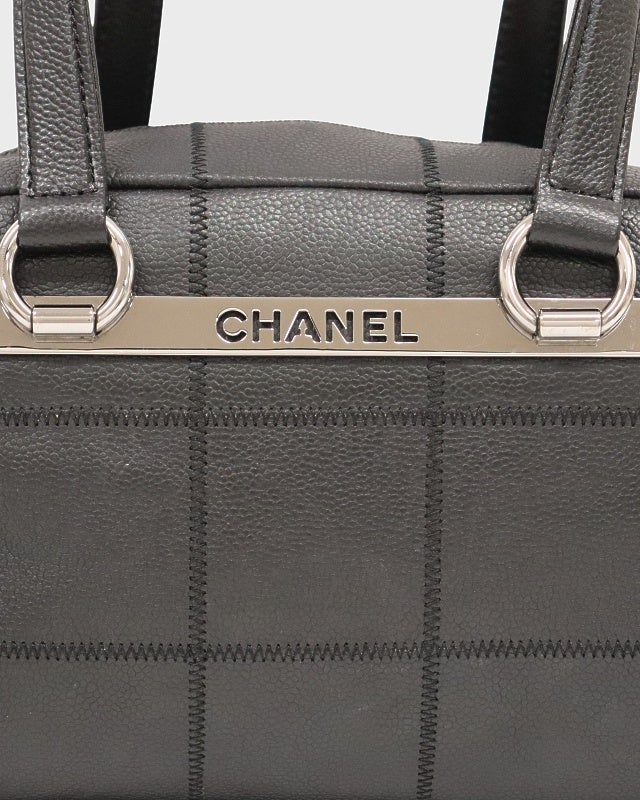 CHANEL キャビアスキンチョコバーハンドバッグ | Hedy