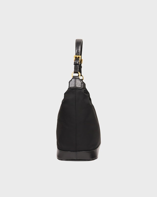 PRADA 三角ロゴ金具ナイロンレザーワンショルダーバッグ | Hedy