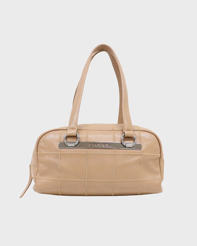 CHANEL キャビアスキンチョコバーハンドバッグ | Hedy