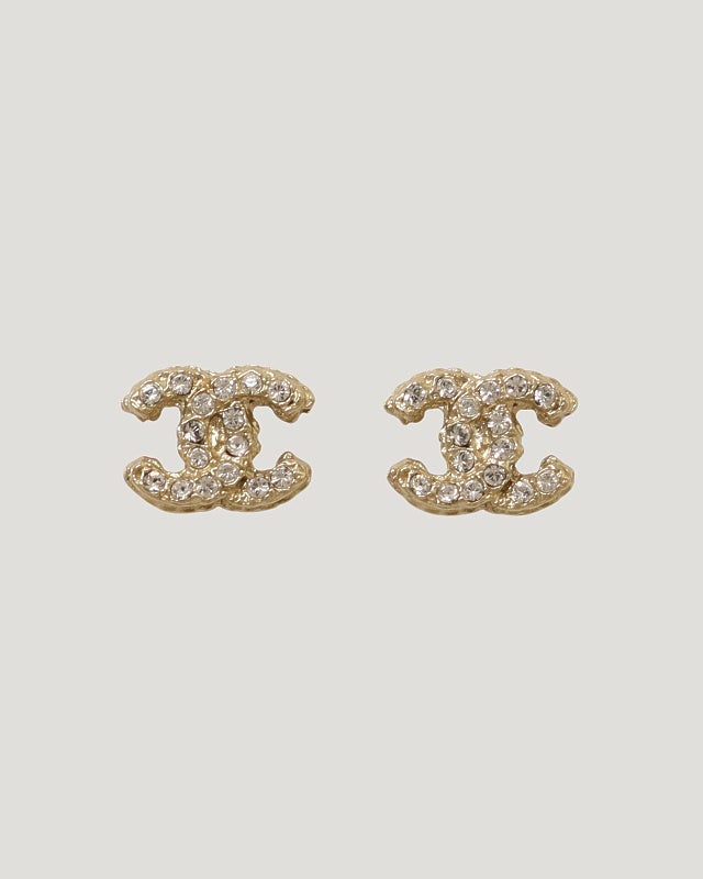 CHANEL COCOラインストーンピアス | Hedy