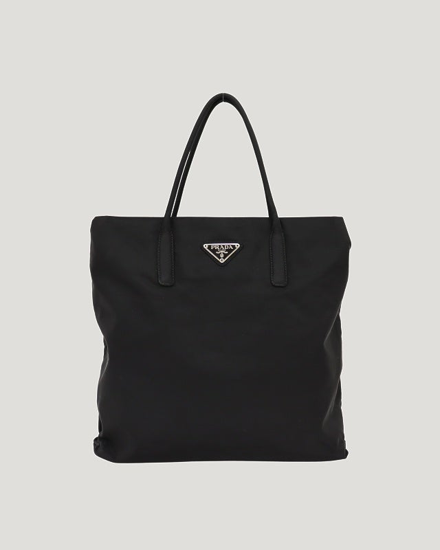 PRADA 三角ロゴ金具ナイロンハンドバッグ | Hedy