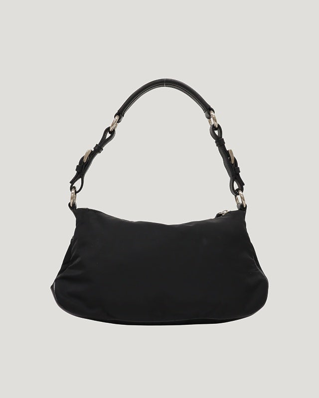 PRADA 三角ロゴ金具ナイロンレザーワンショルダーバッグ | Hedy
