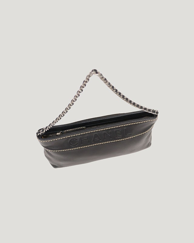 CHANEL ロゴレザーチェーンワンショルダーバッグ | Hedy