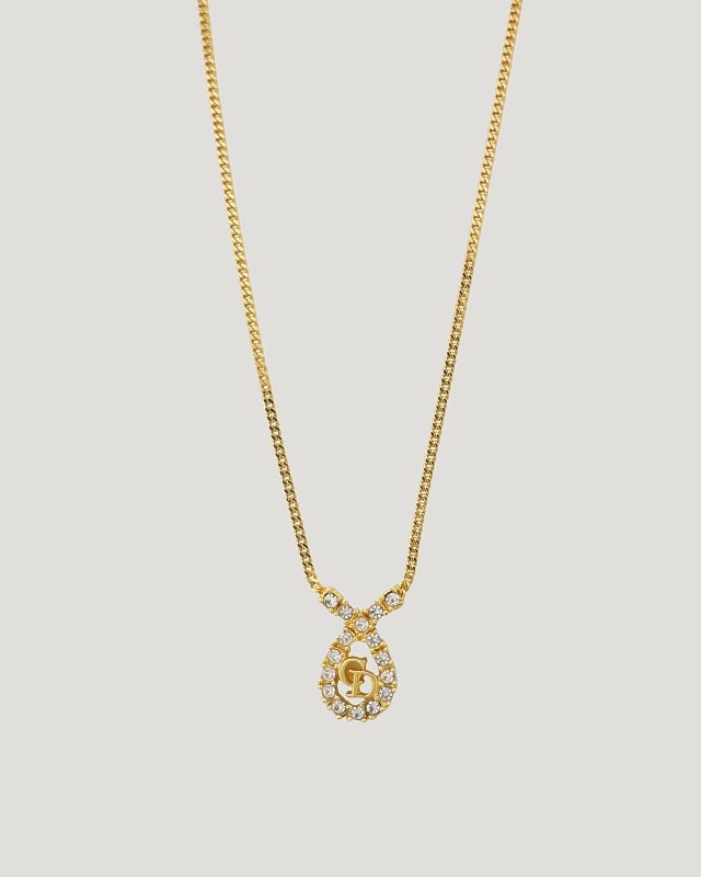 DIOR CDラインストーンネックレス | Hedy