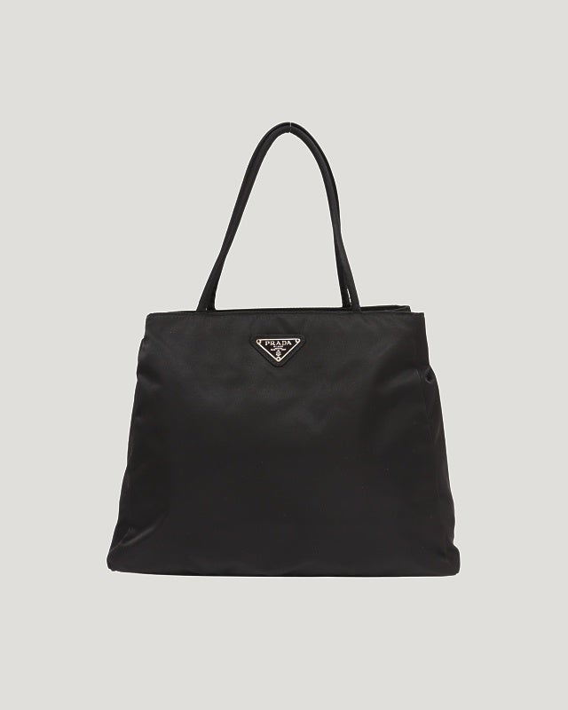 PRADA 三角ロゴ金具ナイロンハンドバッグ | Hedy
