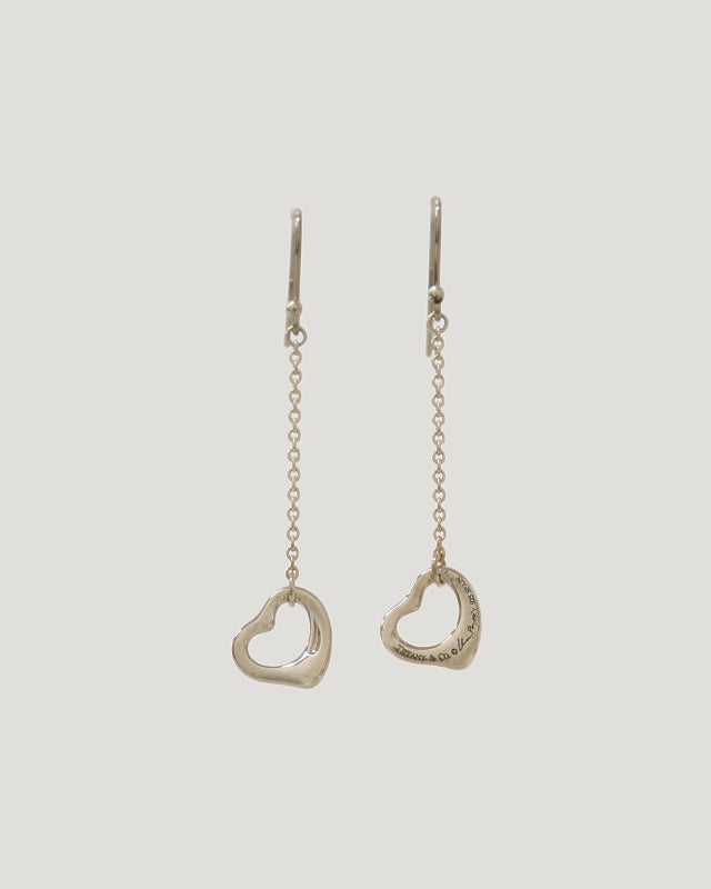 Tiffany&Co. ティファニー 片耳 オープンハート ドロップ ピアス TIFFANY&CO. オープンハートドロップピアス | Hedy