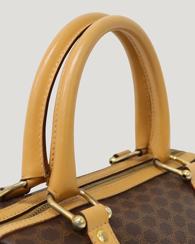 CELINE マカダム柄ブラゾン刻印ボストンバッグ | Hedy