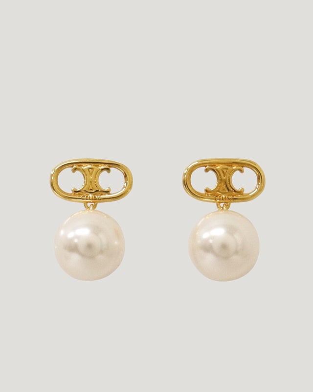 CELINE トリオンフパールピアス | Hedy