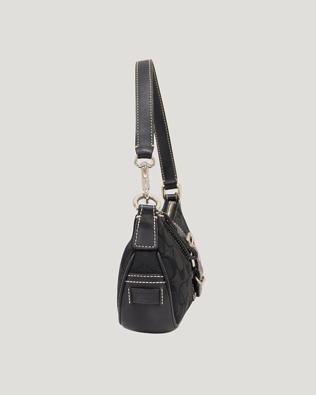 COACH シグネチャー ワンショルダーバッグ ハンドバッグ ブラック COACH シグネチャーワンショルダーバッグ | Hedy