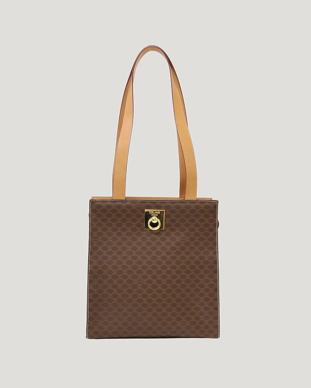 CELINE マカダム柄ガンチーニ金具トートバッグ | Hedy