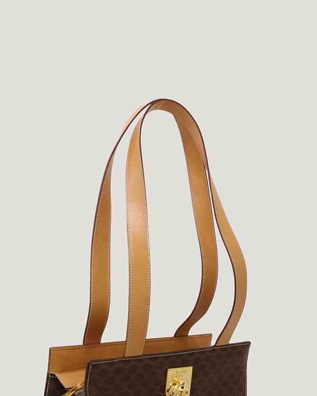 CELINE マカダム柄ガンチーニ金具トートバッグ | Hedy