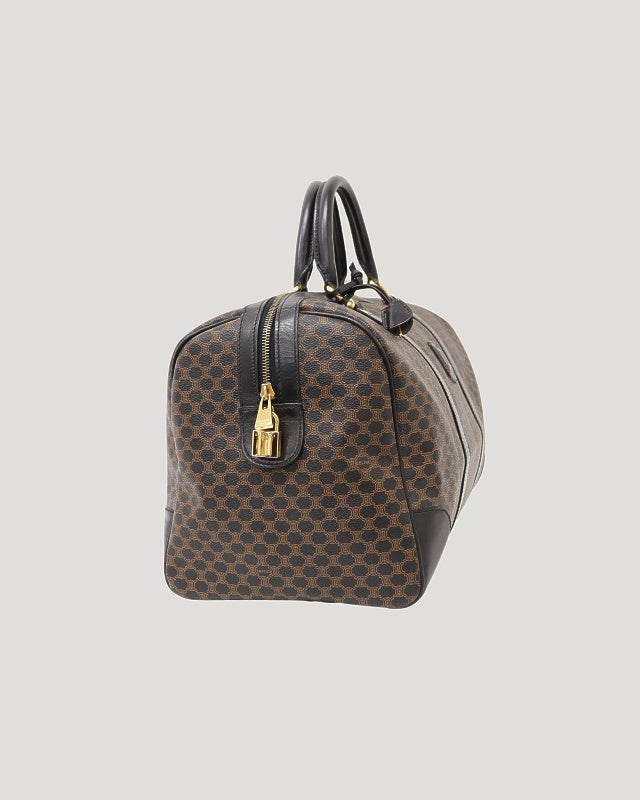 CELINE マカダム柄ブラゾン刻印ボストンバッグ | Hedy