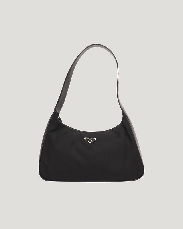 PRADA 三角ロゴ金具ナイロンレザーワンショルダーバッグ | Hedy