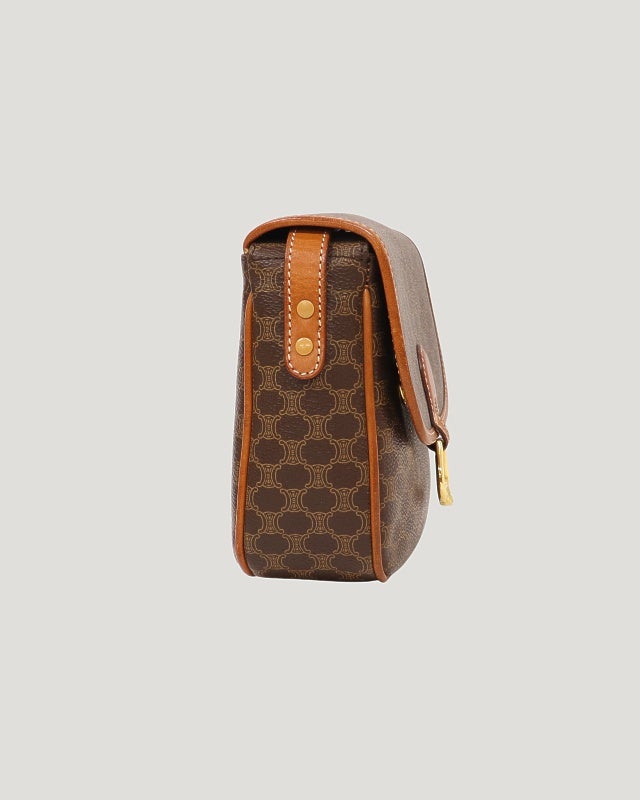 CELINE マカダム柄ロゴ金具ミニショルダーバッグ | Hedy