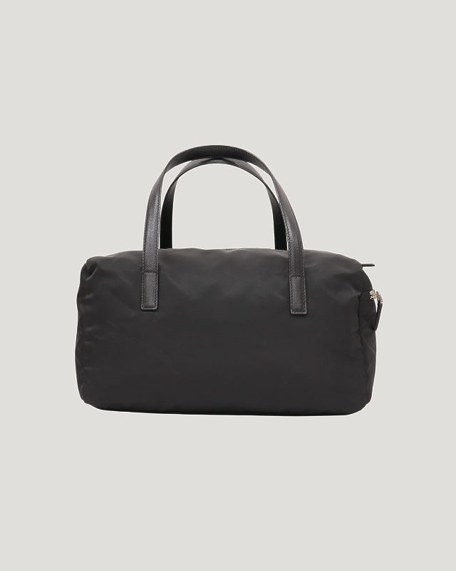 PRADA 三角ロゴ金具ナイロンレザーハンドバッグ | Hedy