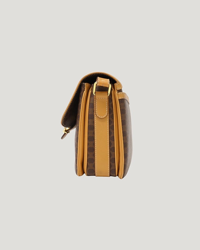 CELINE マカダム柄ロゴ金具ショルダーバッグ | Hedy
