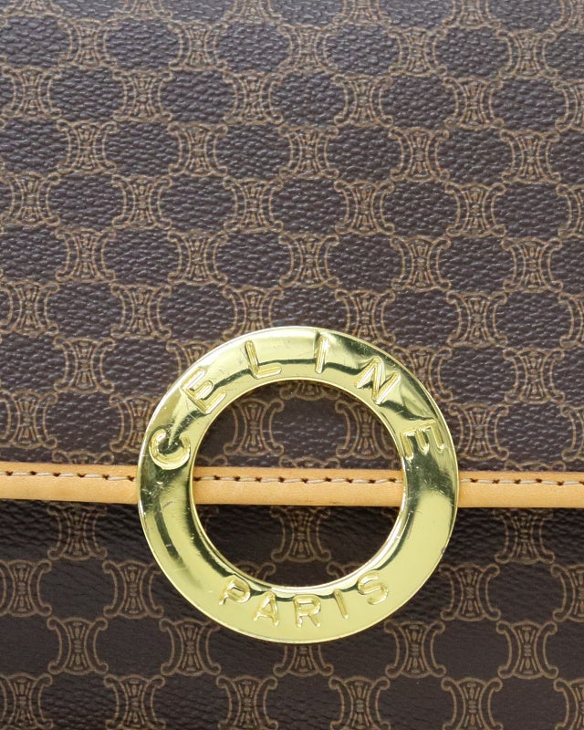 CELINE マカダム柄サークルロゴ金具ショルダーバッグ | Hedy