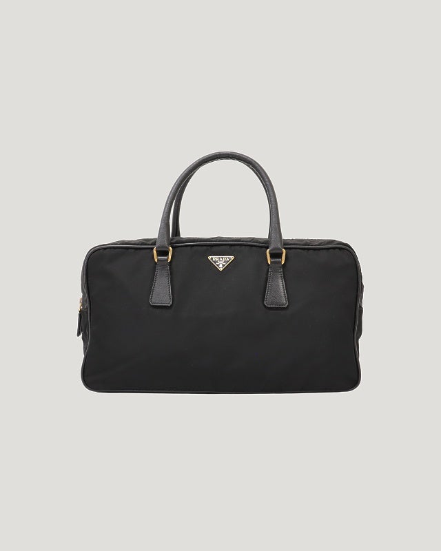 PRADA 三角ロゴ金具ナイロンハンドバッグ | Hedy