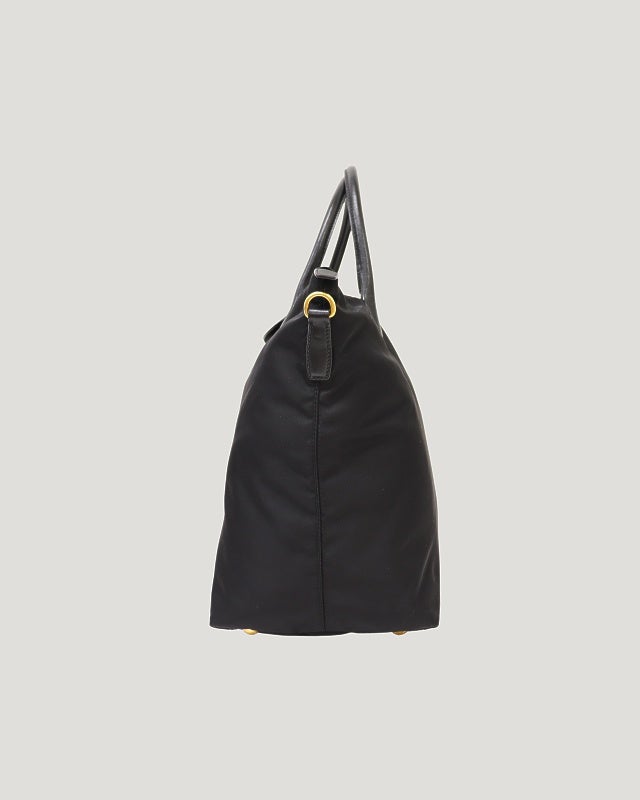 PRADA ロゴ金具ナイロンレザー2Wayバッグ | Hedy