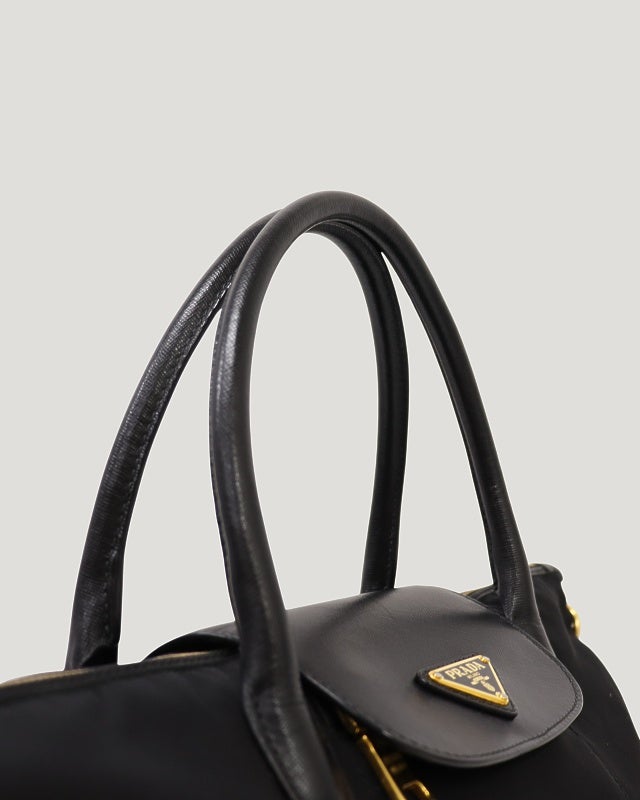 PRADA ロゴ金具ナイロンレザー2Wayバッグ | Hedy
