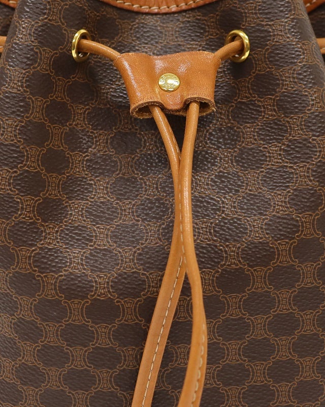 CELINE マカダム柄巾着ショルダーバッグ | Hedy