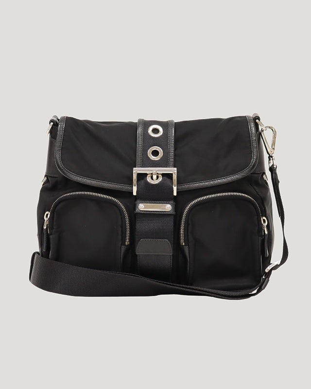PRADA 三角ロゴ金具ナイロンハンドバッグ | Hedy