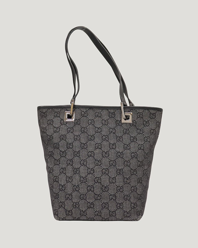 GUCCI GGキャンバスレザーハンドバッグ | Hedy