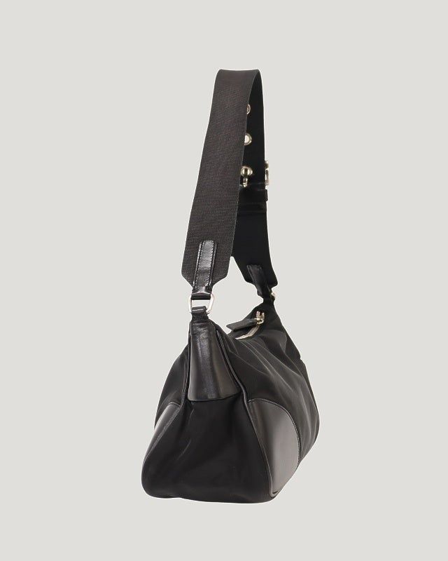 PRADA 三角ロゴ金具ナイロンレザーワンショルダーバッグ | Hedy