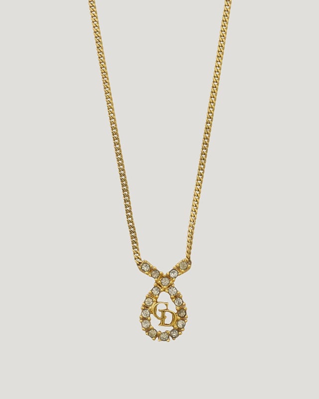 DIOR CDラインストーンネックレス | Hedy