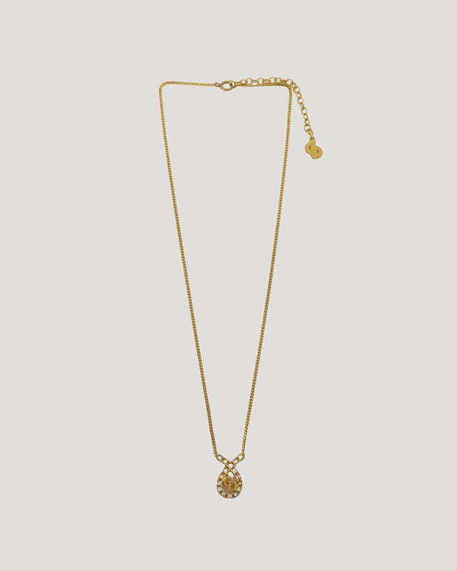 DIOR CDラインストーンネックレス | Hedy