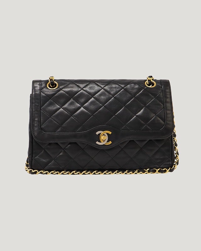 【再々値下げ】CHANELパリ限定マトラッセショルダー CHANEL パリ限定マトラッセWフラップチェーンショルダーバッグ | Hedy