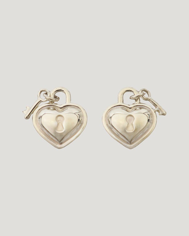 Tiffany & Co. ハートチャーム ピアス TIFFANY&CO. ロックハートキーピアス | Hedy