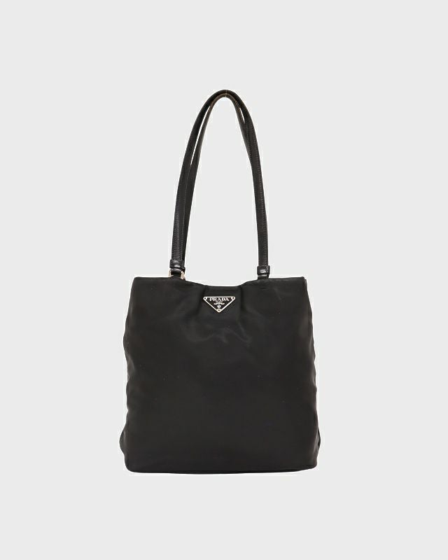 ⭐️最終お値下げしました⭐️PRADA⭐️ 黒 レザー ビジネストートバッグ　三角ロゴ PRADA 三角ロゴ金具ナイロンレザートートバッグ | Hedy