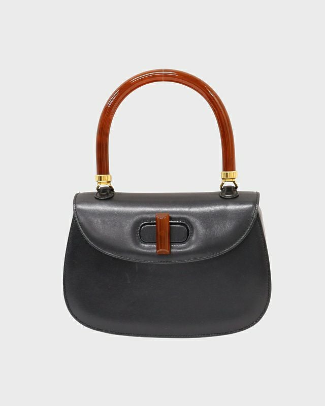 GUCCI レザーバッグ GUCCI べっ甲レザーハンドバッグ | Hedy